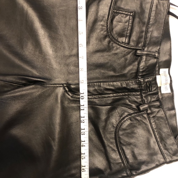 Luxe Black Leather Pants, Hugo Buscati Collection - Picture 4 of 12